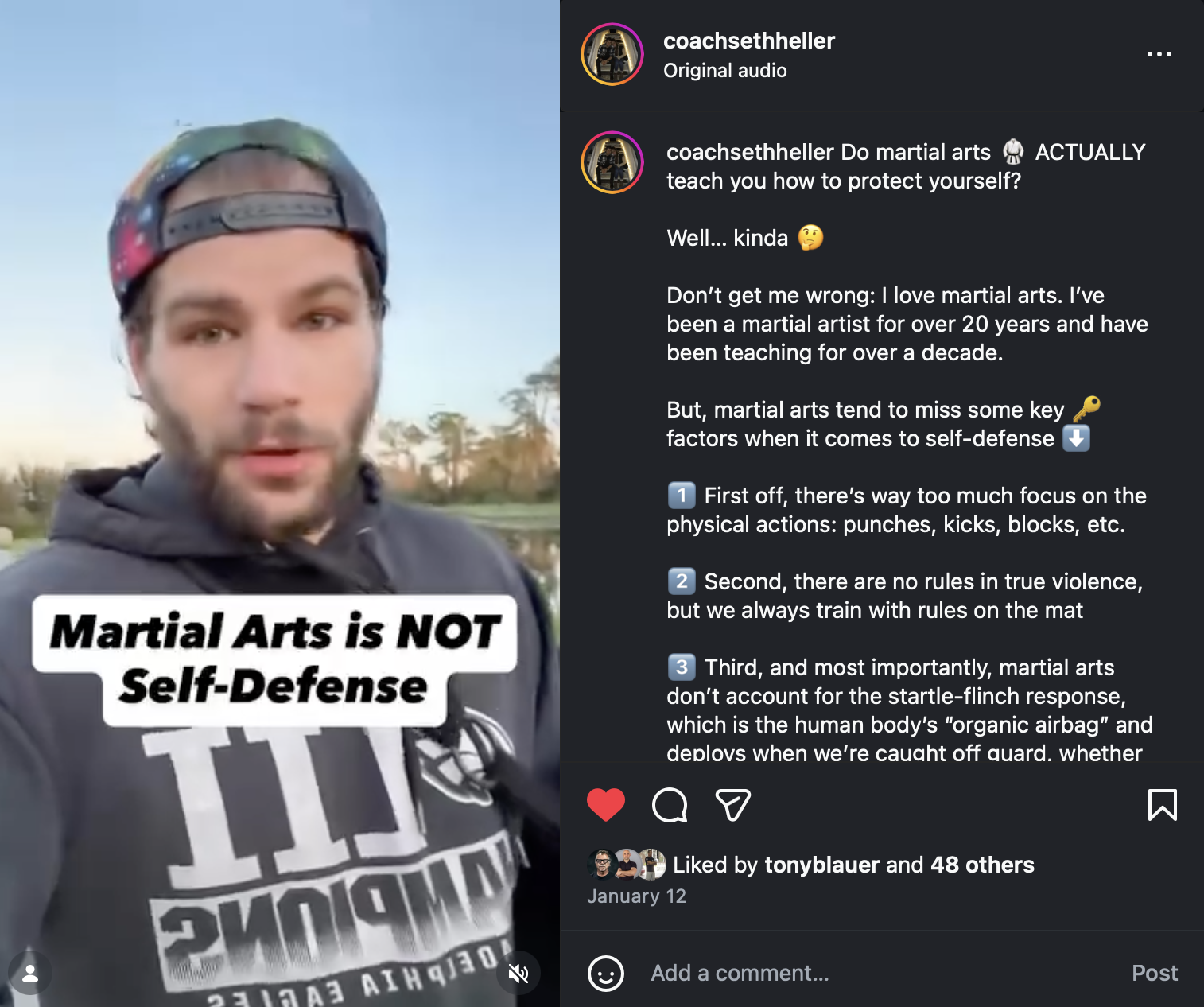Seth Heller social media post